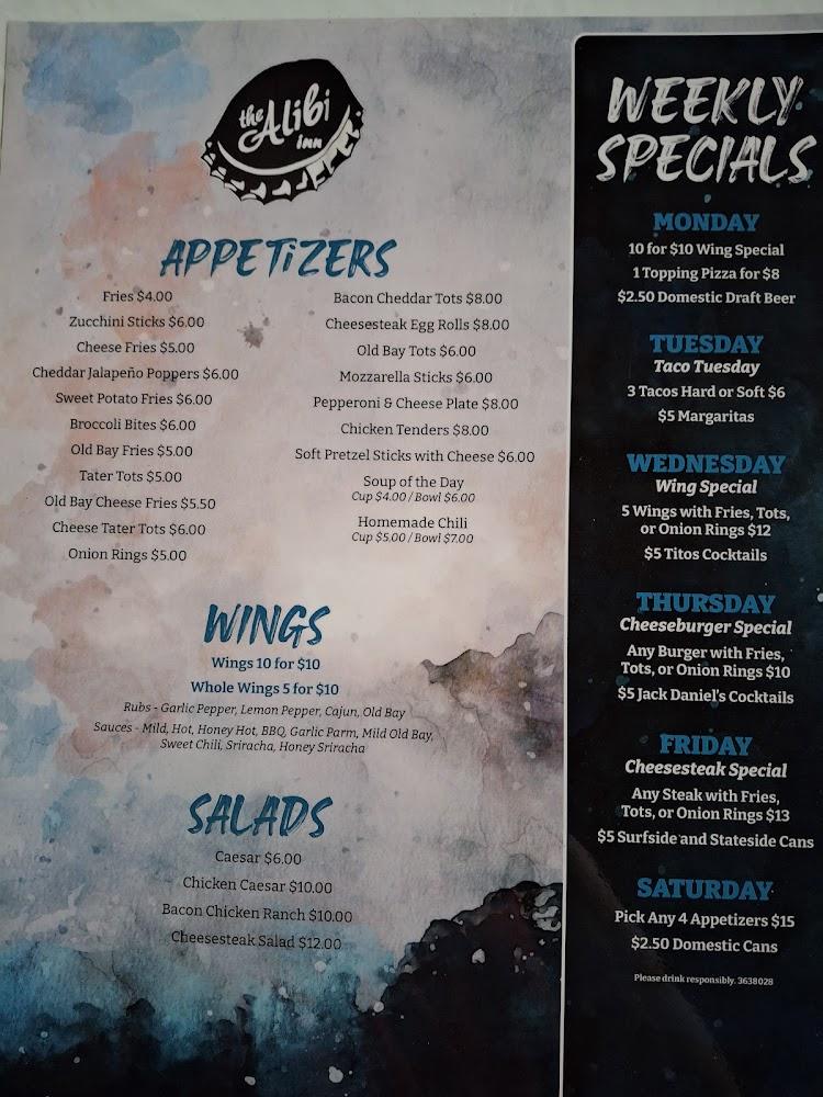 Alibi Inn Menu image 3