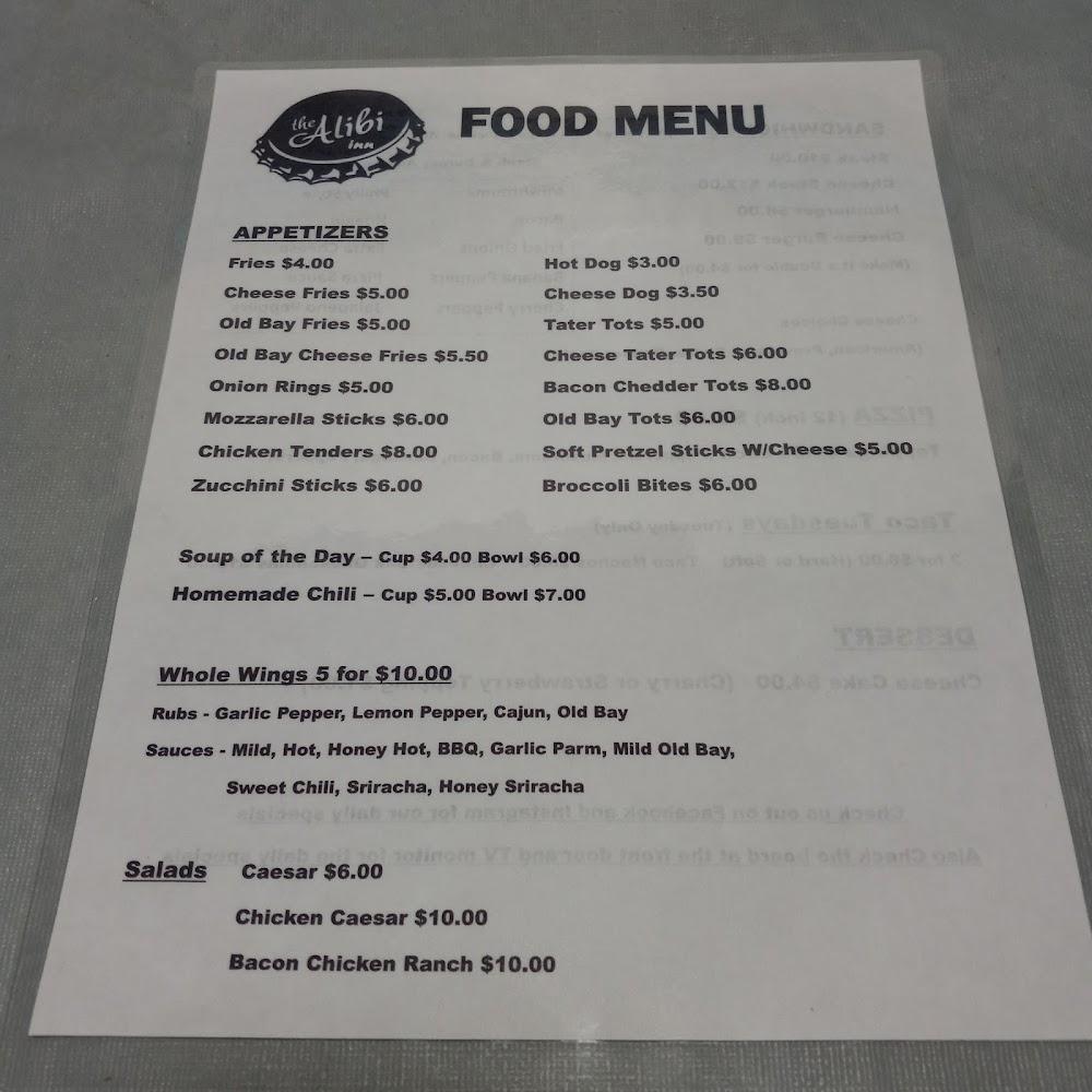 Alibi Inn Menu image 4